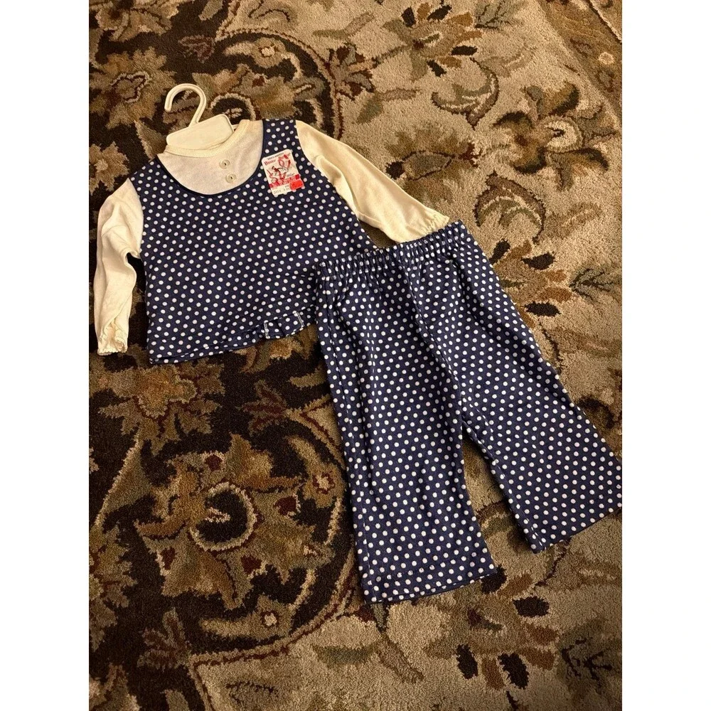 vintage buster brown 6-9 months polka dot flare bottoms nwt